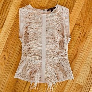 BCBGMaxAzria Meg Feather Lace Blouse